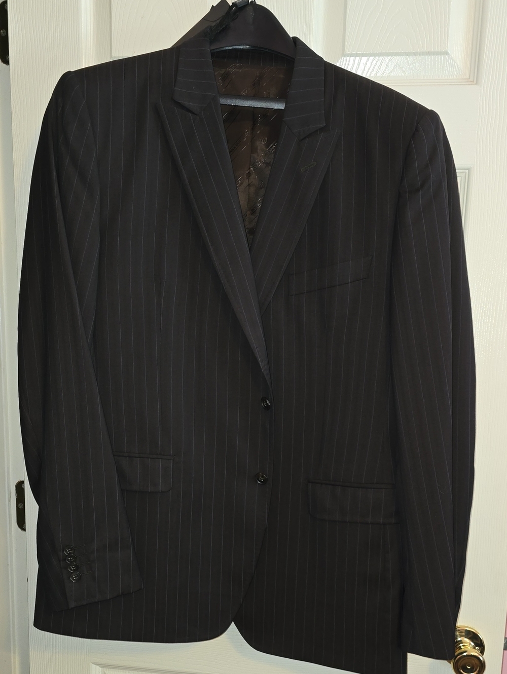 Dolce & Gabbana Black Pinstripe Suit Jacket